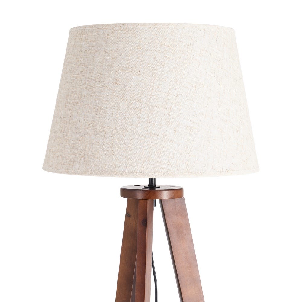 Lámpara Suelo Marrón Tejido-Madera 50 x 50 x 151 cm - Imagen 2