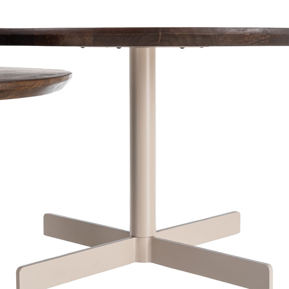 S/2 Mesa Centro Beige-Marrón Hierro 80 x 80 x 45 cm - Imagen 7