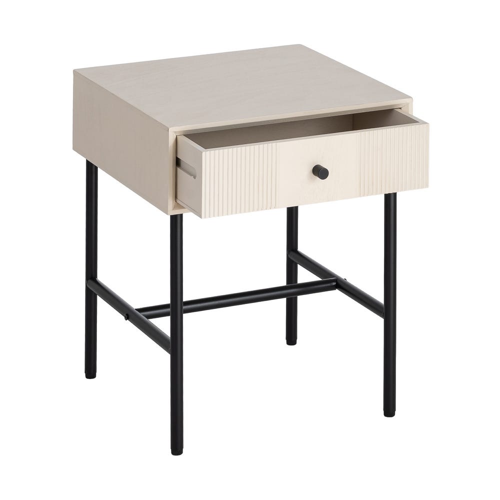 Mesita Crema Dm Dormitorio 40 x 40 x 49,50 cm - Imagen 3