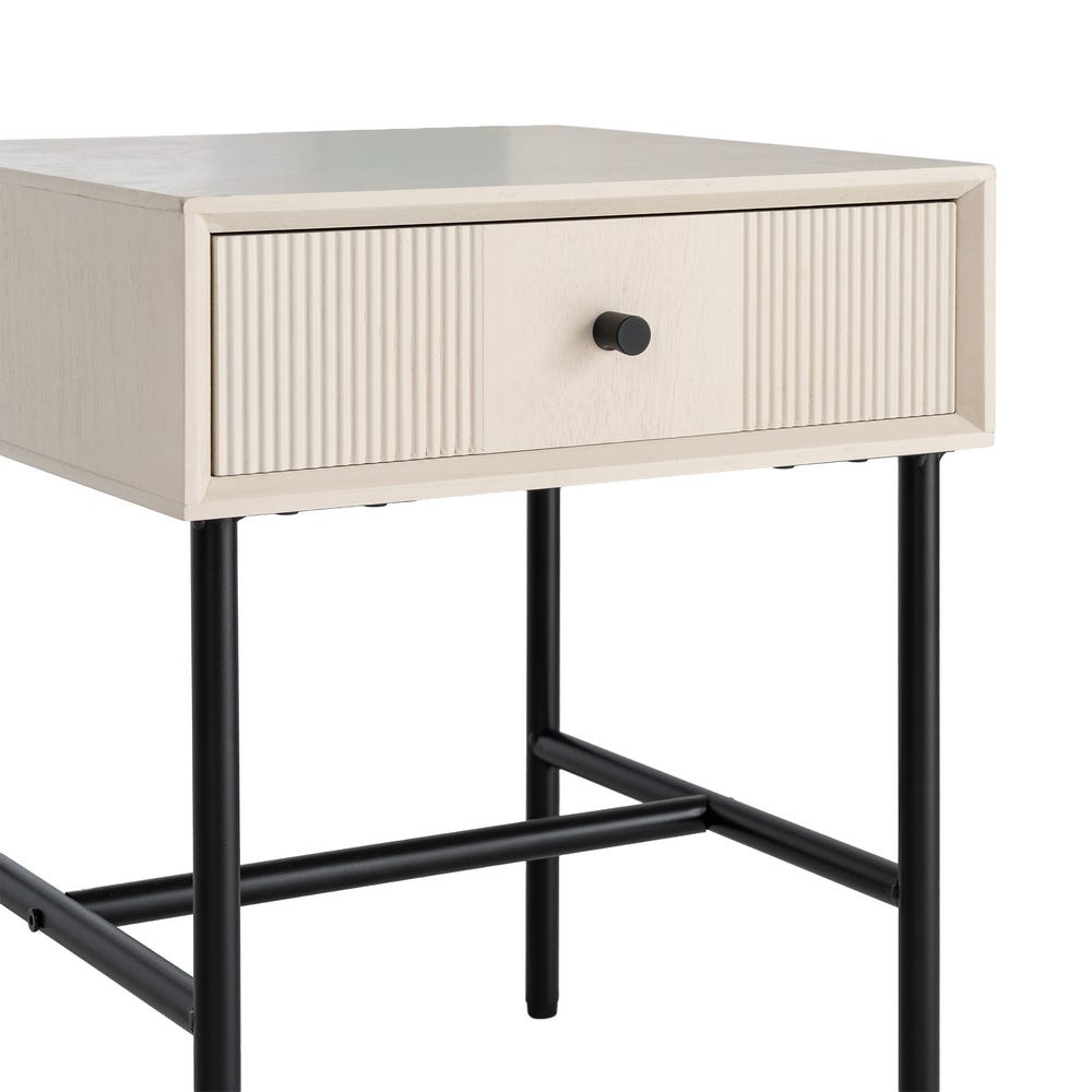 Mesita Crema Dm Dormitorio 40 x 40 x 49,50 cm - Imagen 4