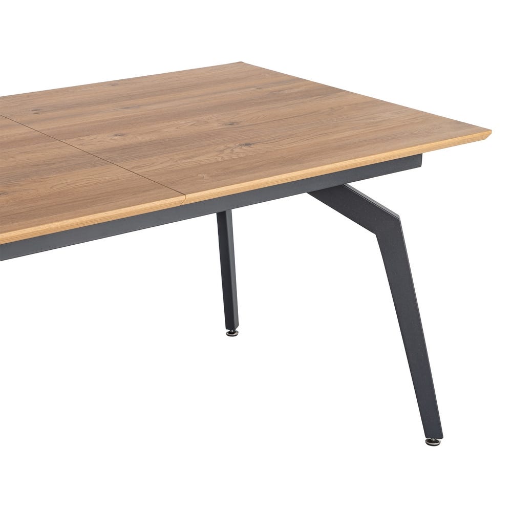 Mesa Extensible Natural Dm-Metal Salón 160 x 90 x 76 cm - Imagen 2