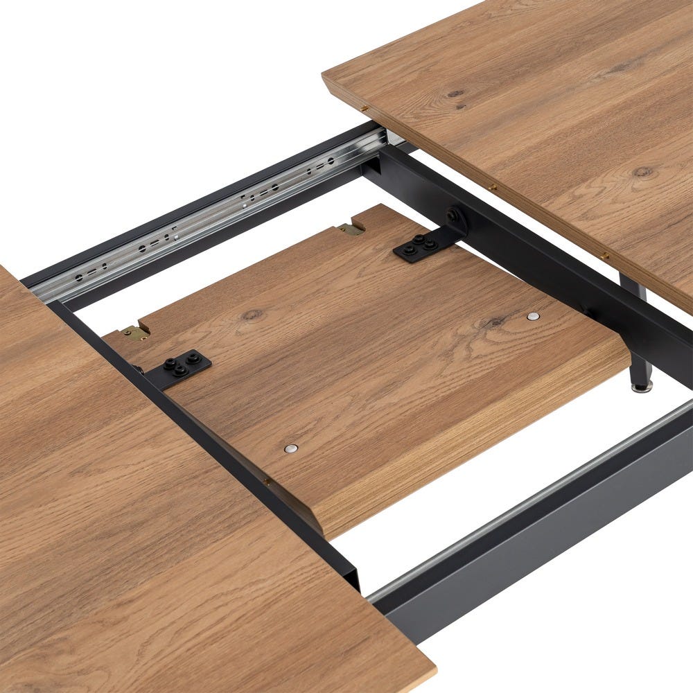 Mesa Extensible Natural Dm-Metal Salón 160 x 90 x 76 cm - Imagen 3