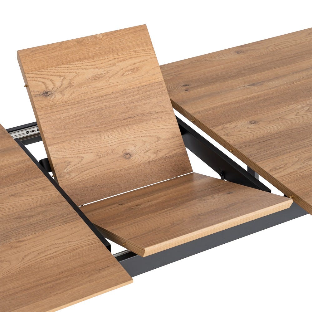 Mesa Extensible Natural Dm-Metal Salón 160 x 90 x 76 cm - Imagen 4
