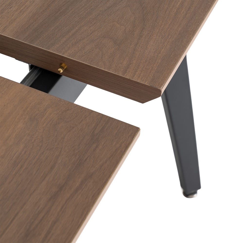 Mesa Extensible Marrón Dm-Metal Salón 160 x 90 x 76 cm - Imagen 5