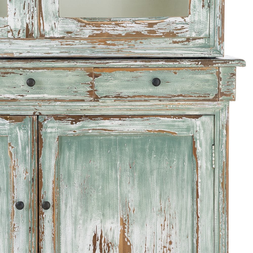 Alacena Madera Reciclada Salón 120 x 47 x 218 cm - Imagen 11