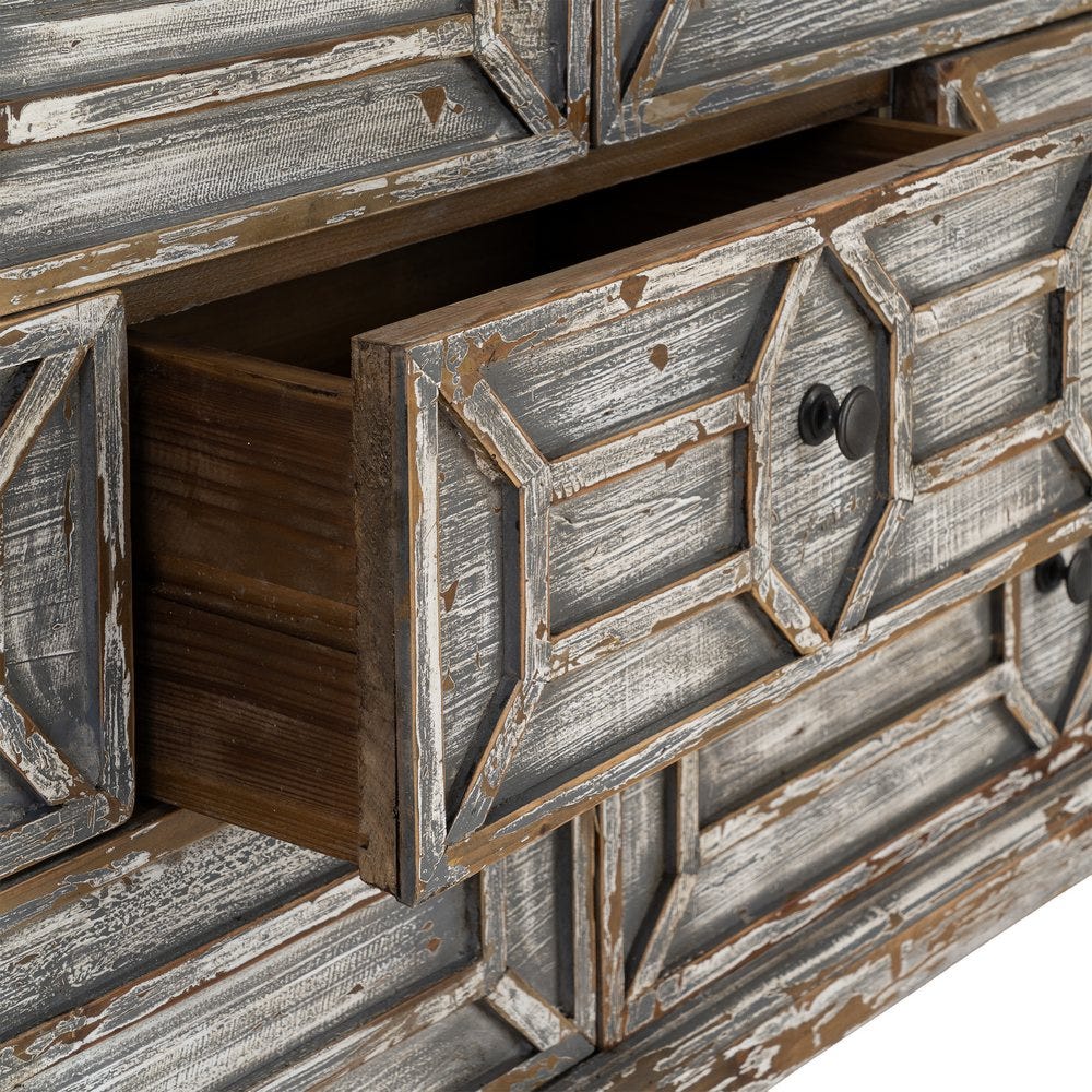 Aparador Madera Reciclada Salón 180 x 45 x 80 cm - Imagen 9