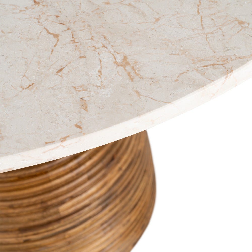 Mesa Comedor Mármol/Madera Salón 120 x 120 x 76 cm - Imagen 5