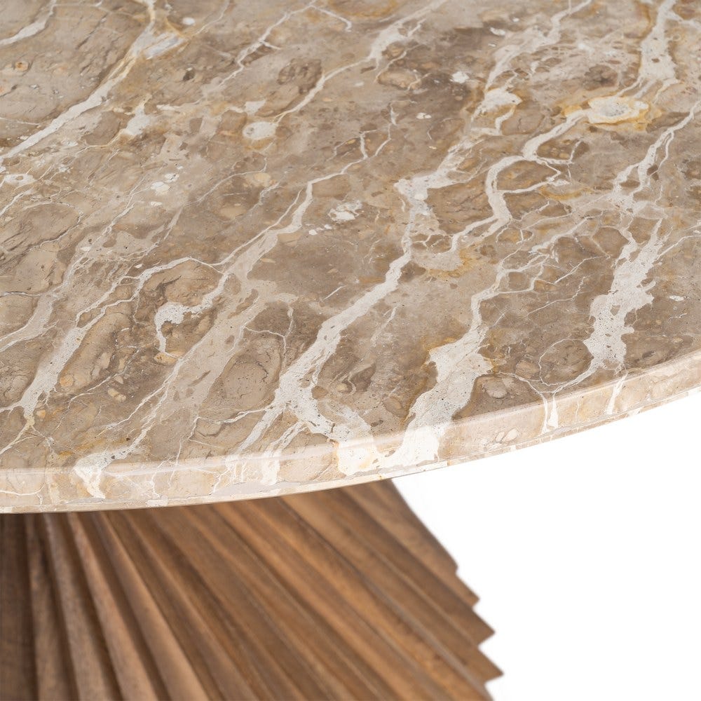 Mesa Comedor Mármol/Madera Salón 120 x 120 x 76 cm - Imagen 5