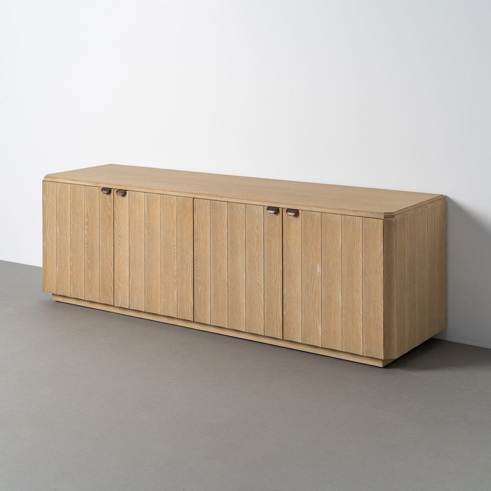 Aparador Natural Madera De Roble Salón 208 x 54 x 65,50 cm - Imagen 11