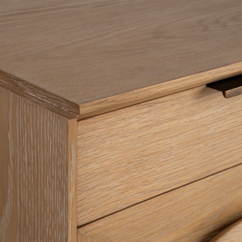 Aparador Natural Madera De Roble Salón 240 x 40 x 77 cm - Imagen 6