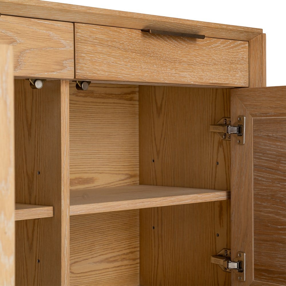Aparador Natural Madera De Roble Salón 240 x 40 x 77 cm - Imagen 8