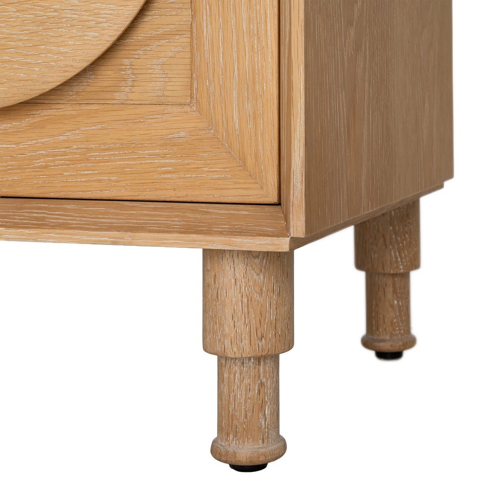 Aparador Natural Madera De Roble Salón 240 x 40 x 77 cm - Imagen 11