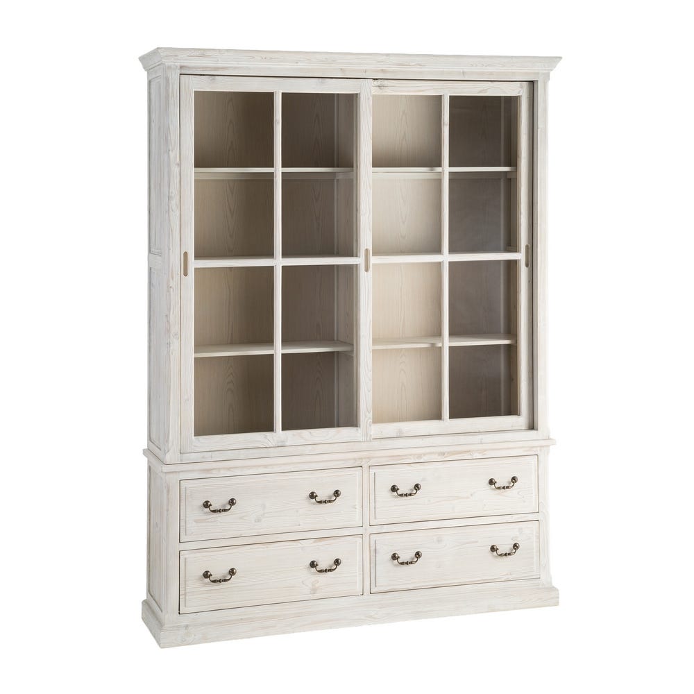 Alacena Blanco Rozado Madera De Pino 180 x 44 x 240 cm - Imagen 2