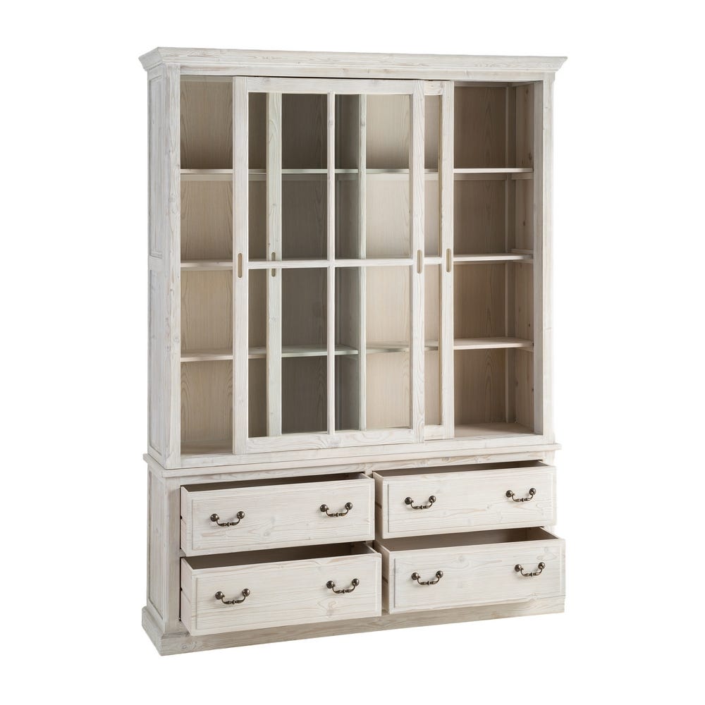 Alacena Blanco Rozado Madera De Pino 180 x 44 x 240 cm - Imagen 3