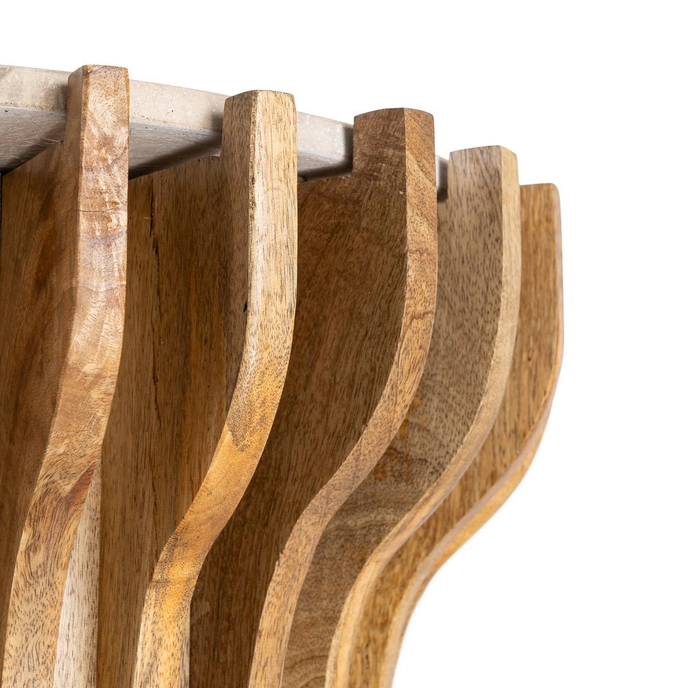 Mesa Auxiliar Madera-Mármol Salón 53 x 53 x 62 cm - Imagen 5
