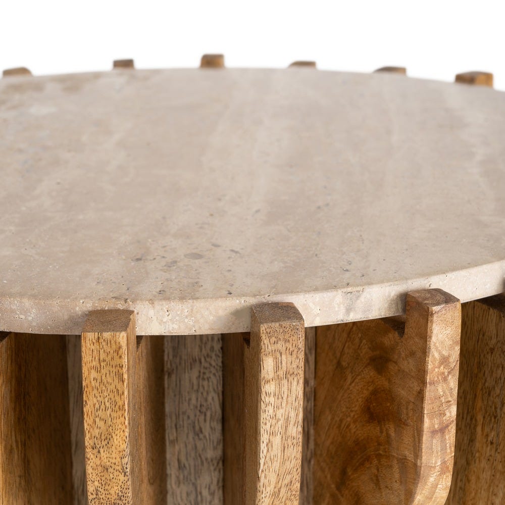 Mesa Auxiliar Madera-Mármol Salón 53 x 53 x 62 cm - Imagen 8