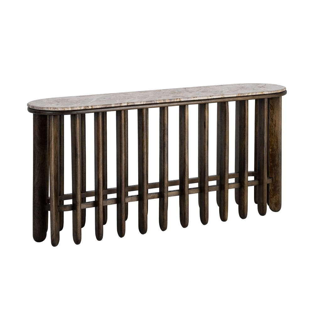 Consola Madera-Mármol Salón 160 x 40 x 76 cm - Imagen 2