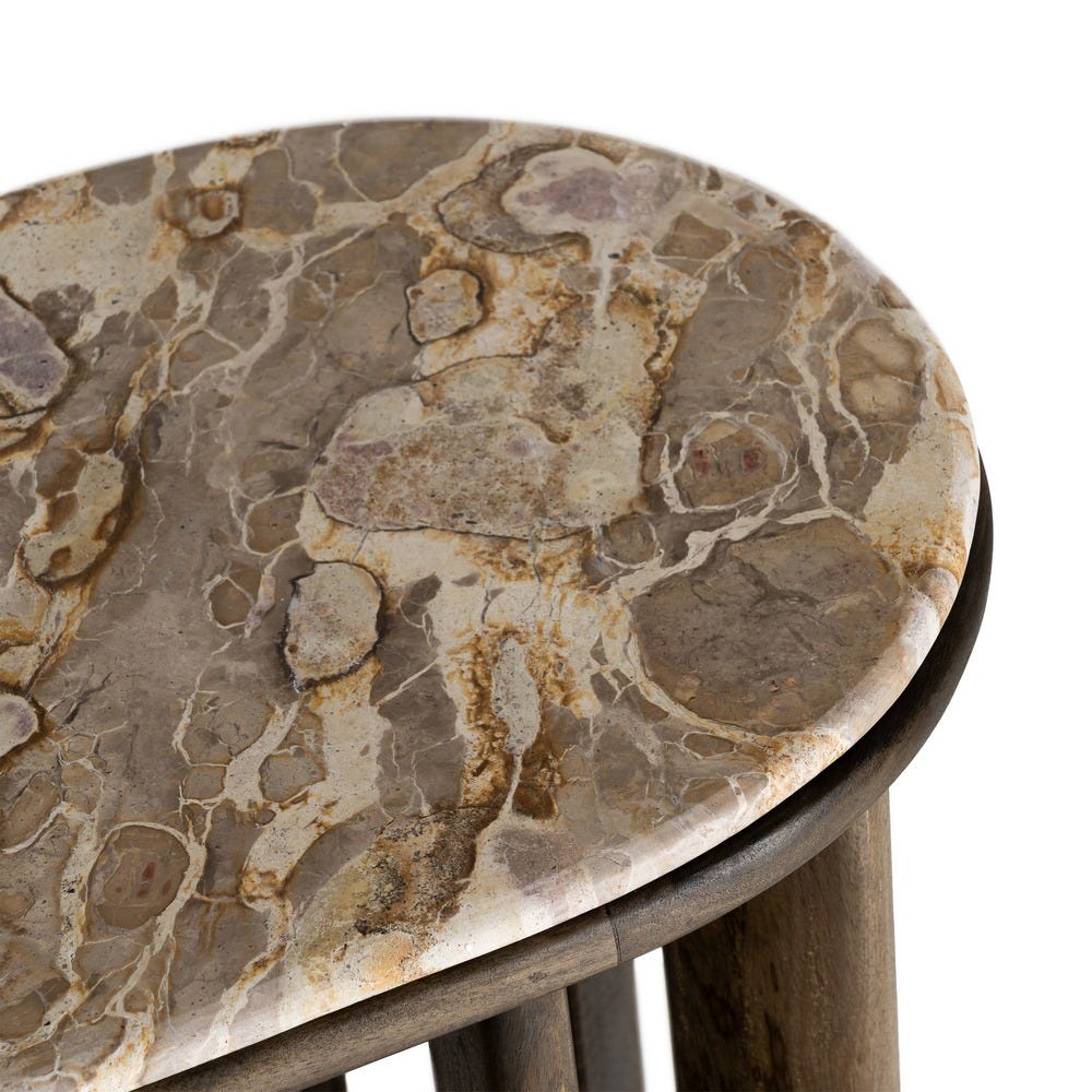 Consola Madera-Mármol Salón 160 x 40 x 76 cm - Imagen 5
