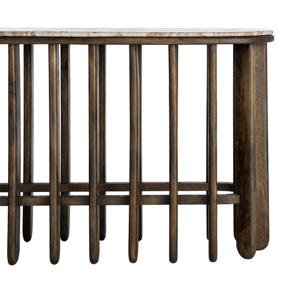 Consola Madera-Mármol Salón 160 x 40 x 76 cm - Imagen 8