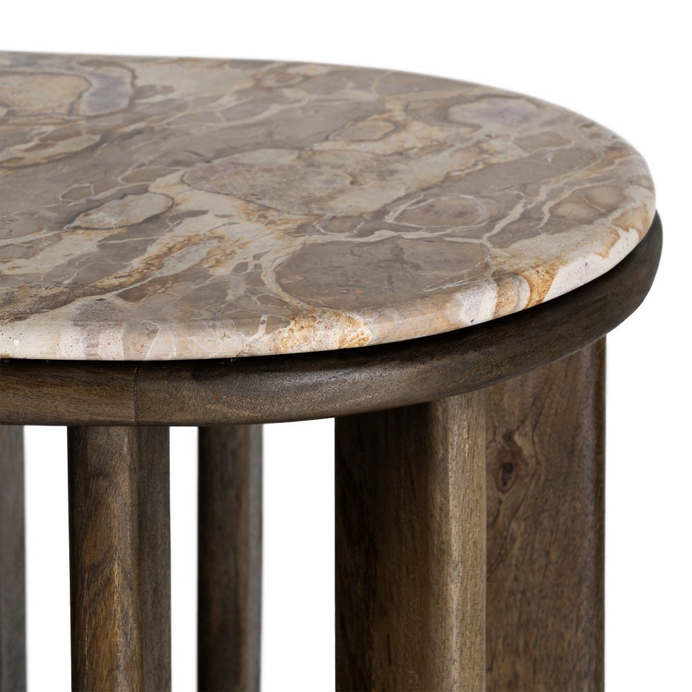 Consola Madera-Mármol Salón 160 x 40 x 76 cm - Imagen 9