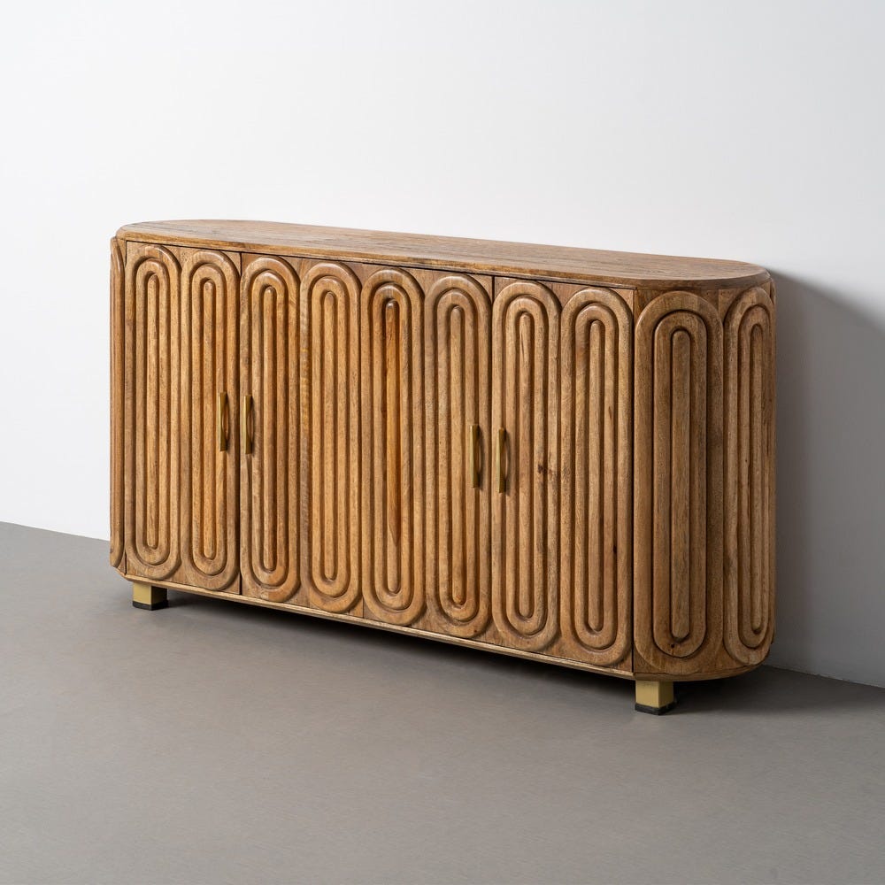 Aparador Madera De Mango Salón 152 x 40 x 78 cm - Imagen 11
