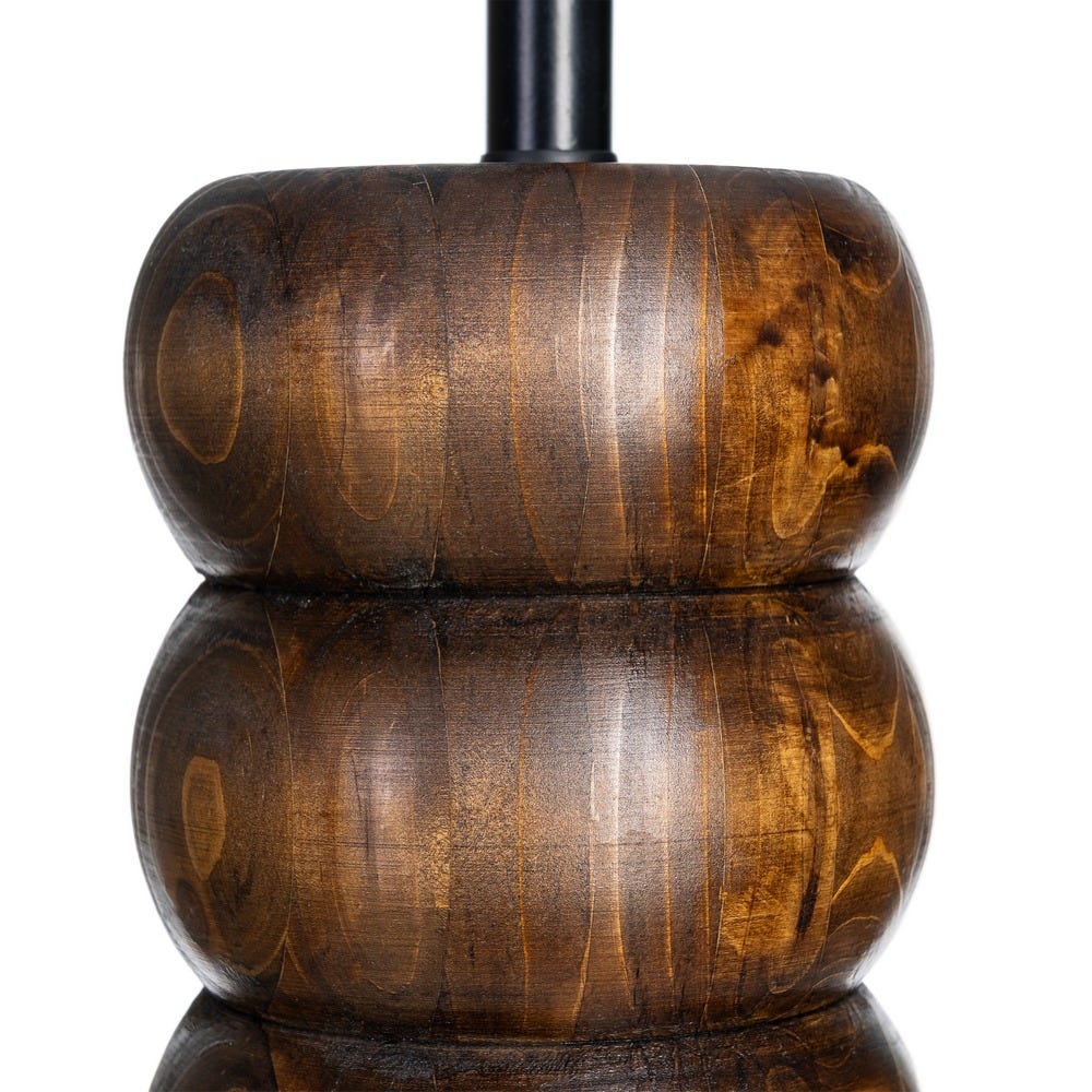 Lámpara Mesa Marrón Tejido-Madera 25 x 25 x 39,50 cm - Imagen 5