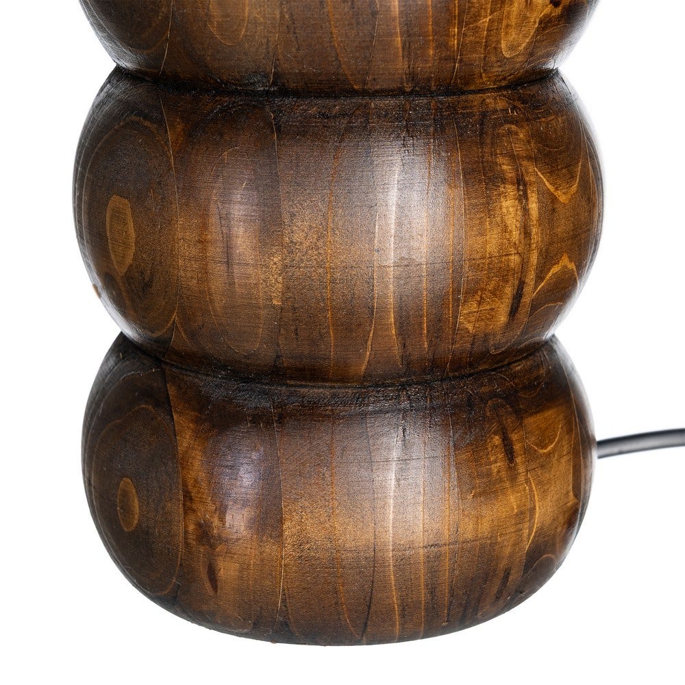 Lámpara Mesa Marrón Tejido-Madera 25 x 25 x 39,50 cm - Imagen 6