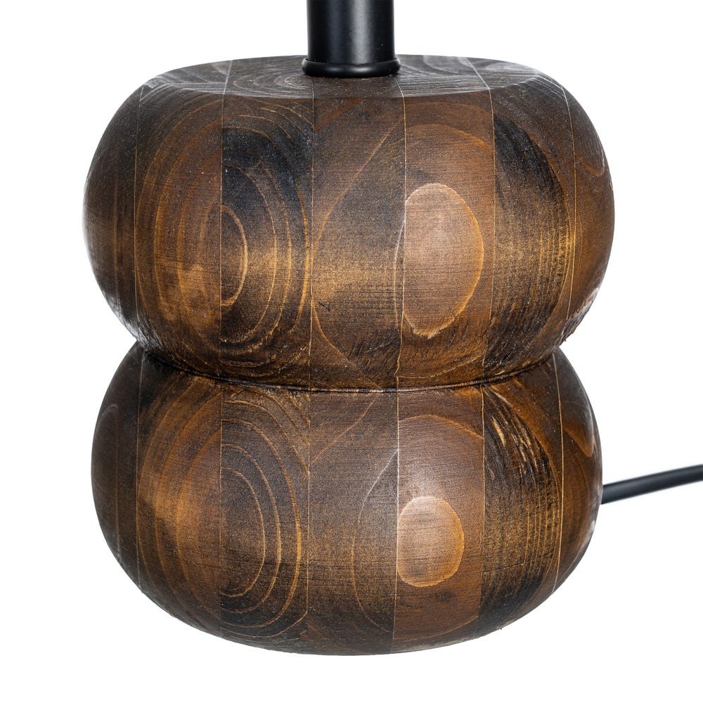 Lámpara Mesa Marrón Tejido-Madera 21 x 21 x 26,50 cm - Imagen 5