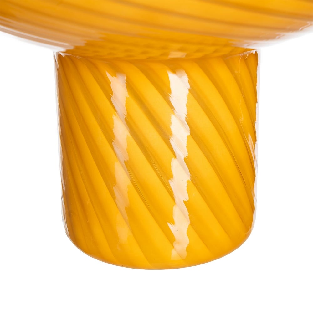 Lámpara Mesa Amarillo-Blanco Cristal 25 x 25 x 22 cm - Imagen 4