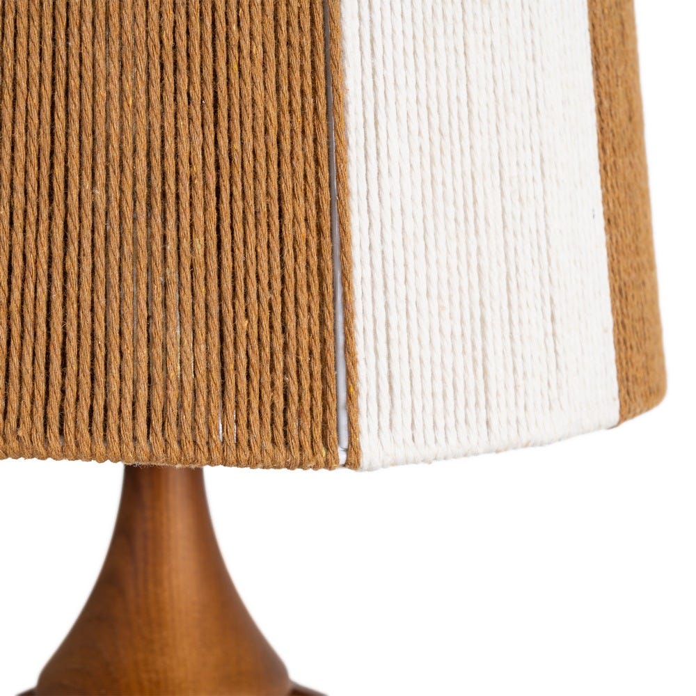 Lámpara Mesa Marrón Tejido-Madera 24 x 24 x 47,50 cm - Imagen 2