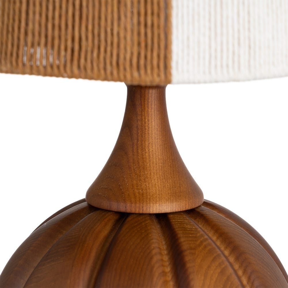 Lámpara Mesa Marrón Tejido-Madera 24 x 24 x 47,50 cm - Imagen 5