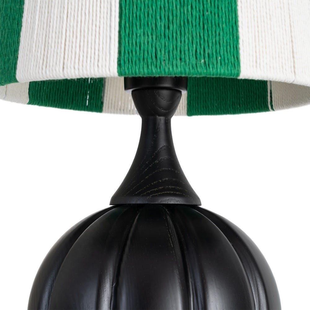 Lámpara Mesa Negro Tejido-Madera 24 x 24 x 47,50 cm - Imagen 2
