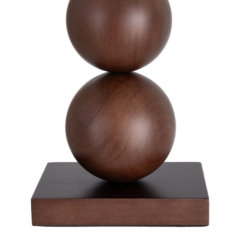 Lámpara Mesa Marrón Tejido-Madera 27 x 27 x 50 cm - Imagen 6