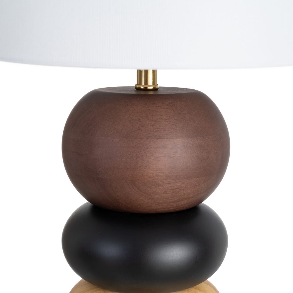 Lámpara Mesa Marrón Tejido-Madera 27 x 27 x 50 cm - Imagen 4