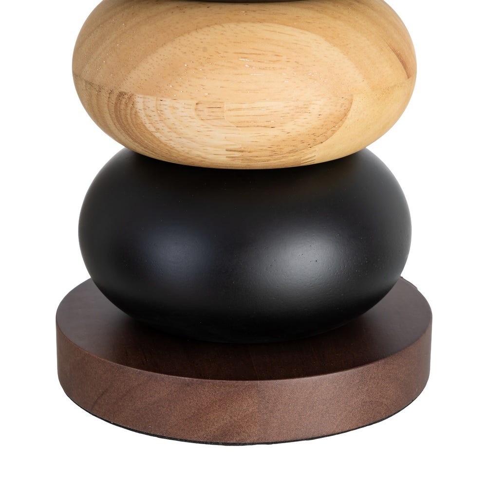 Lámpara Mesa Marrón Tejido-Madera 27 x 27 x 50 cm - Imagen 6