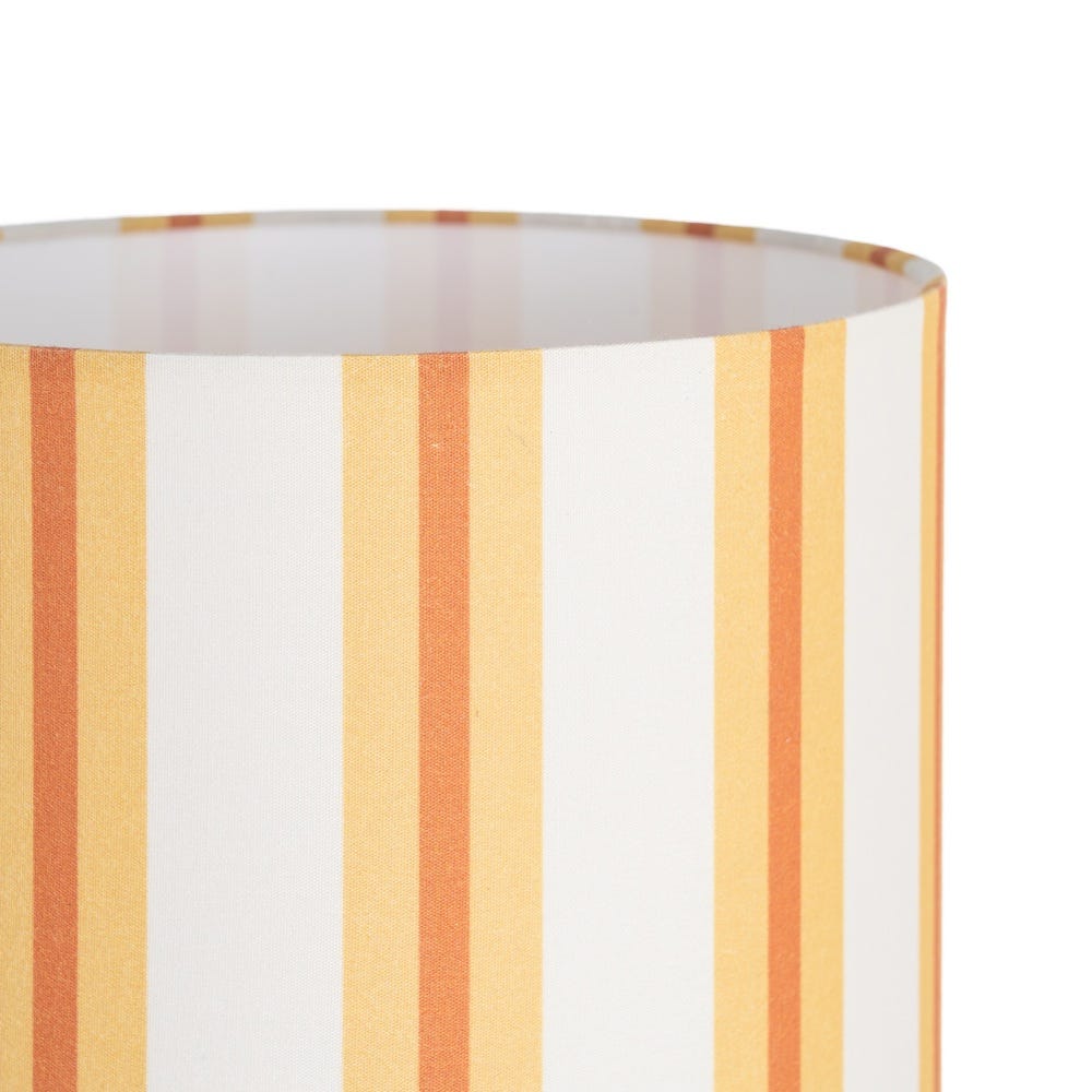 Lámpara de Mesa de Cerámica Mostaza con Rayas Decorativas para Salón 18 x 18 x 44 cm - Imagen 2