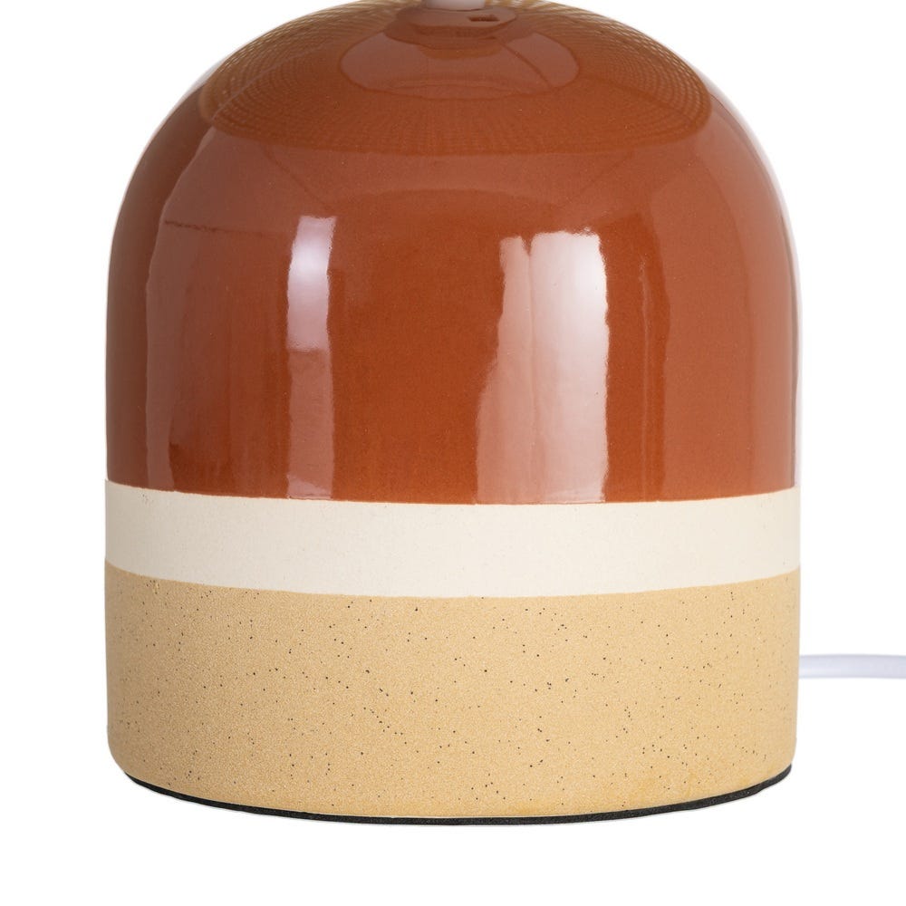 Lámpara de Mesa Decorativa de Cerámica Terracota para Dormitorio 23 x 23 x 37 cm - Imagen 4