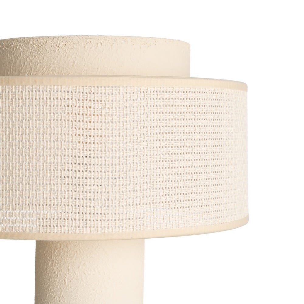 Lámpara de Mesa de Cerámica Crema para Dormitorio o Salón 30 x 30 x 36 cm - Imagen 2