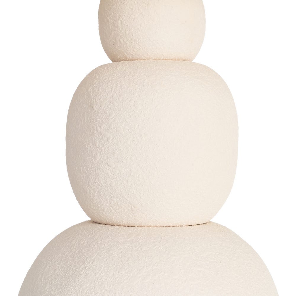 Lámpara de Mesa Alta de Cerámica Crema para Salón Elegante 30 x 30 x 57 cm - Imagen 4