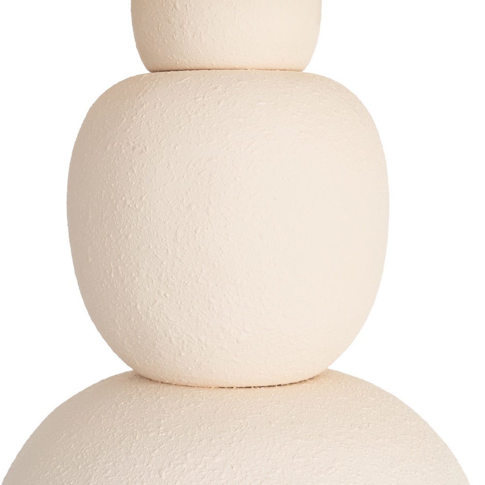 Lámpara de Mesa Grande de Cerámica Crema para Salón Premium 38 x 38 x 73 cm - Imagen 4