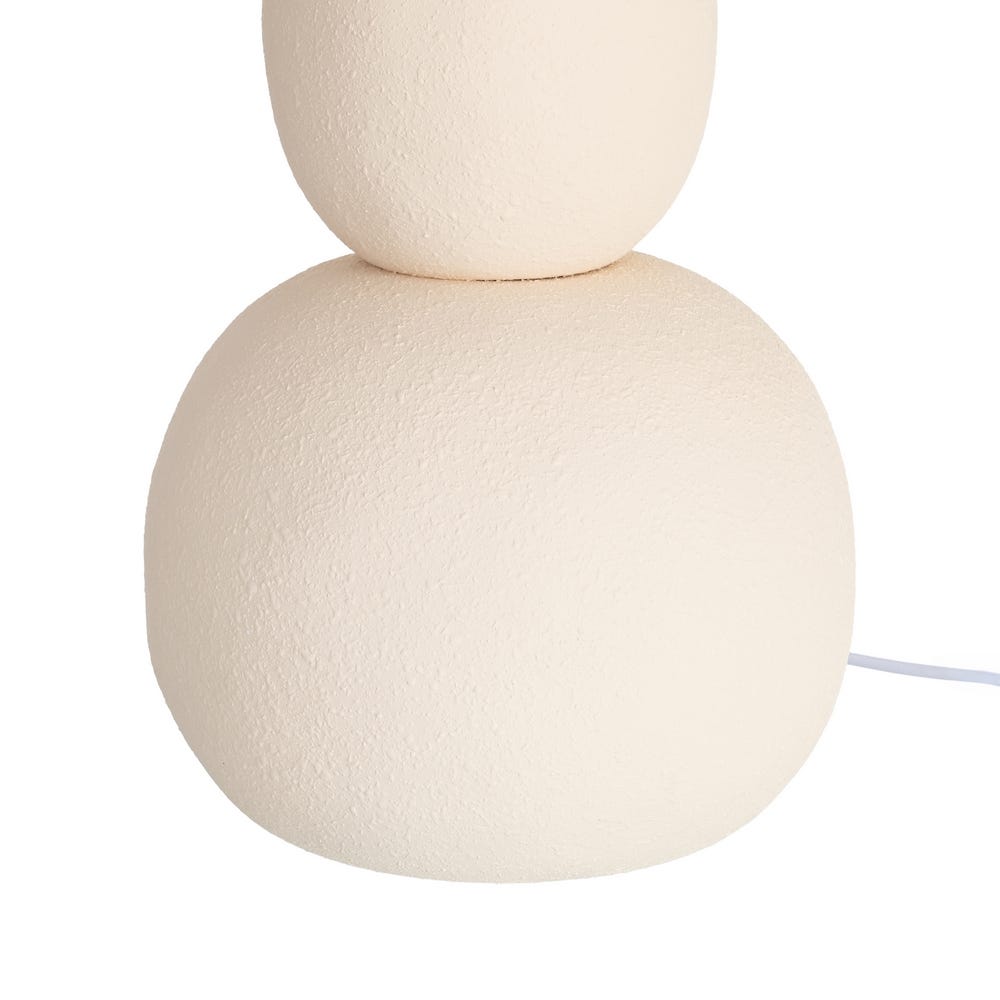 Lámpara de Mesa Grande de Cerámica Crema para Salón Premium 38 x 38 x 73 cm - Imagen 5