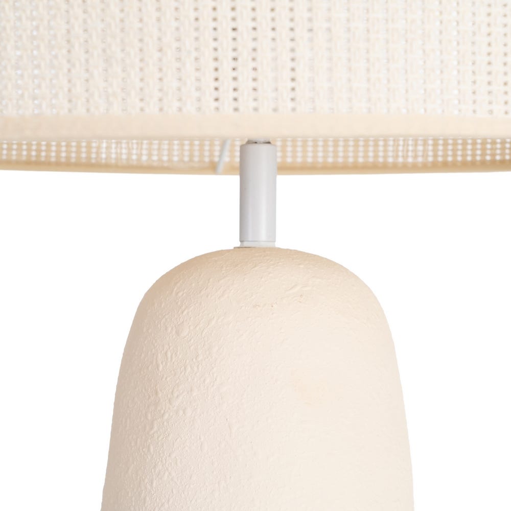 Lámpara de Pie de Cerámica Crema para Salón Elegante 38 x 38 x 105 cm - Imagen 4