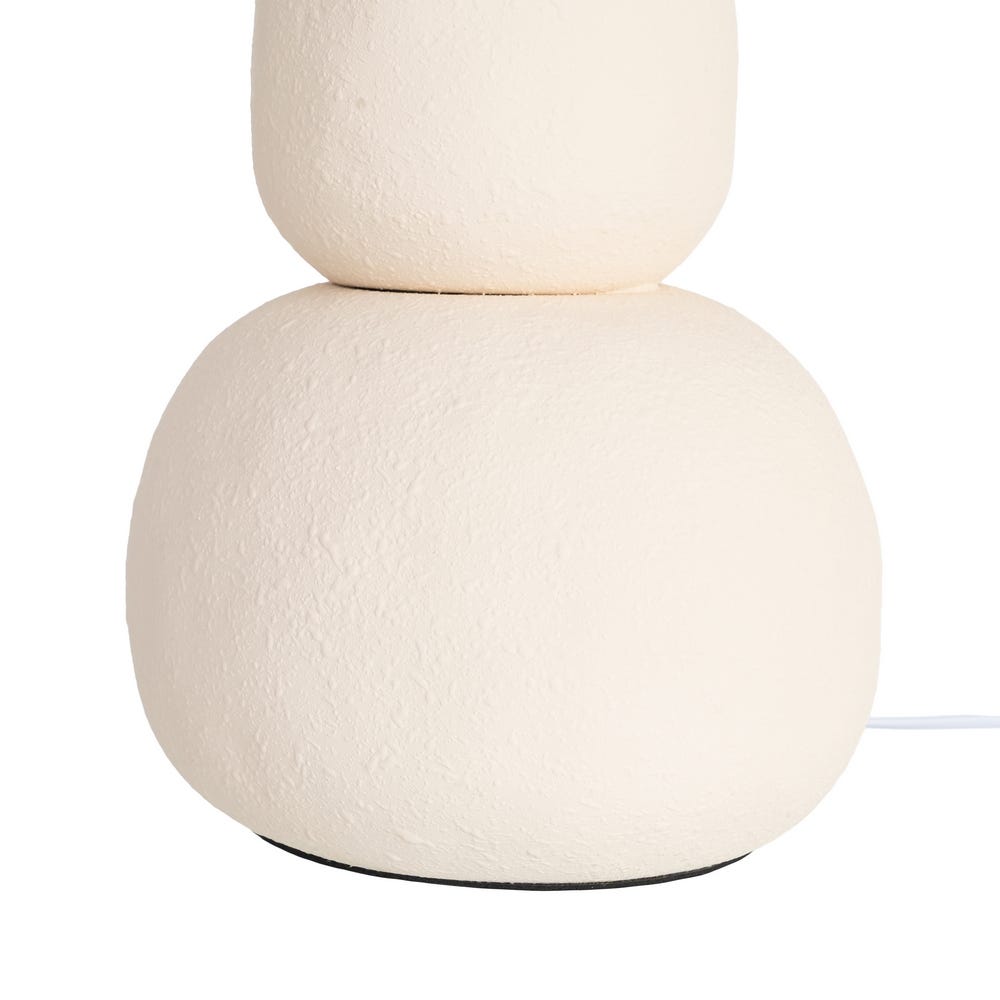 Lámpara de Pie de Cerámica Crema para Salón Elegante 38 x 38 x 105 cm - Imagen 6