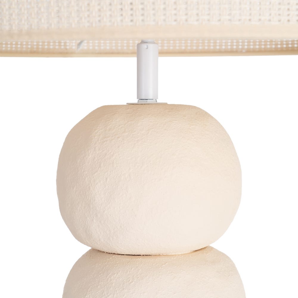 Lámpara de Pie Alta de Cerámica Crema para Salón Premium 38 x 38 x 154,5 cm - Imagen 4