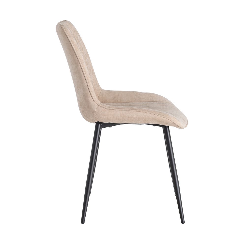 Pack de 4 Sillas Beige Tejido-Metal estilo Contract 50 x 60 x 85 cm - Imagen 3