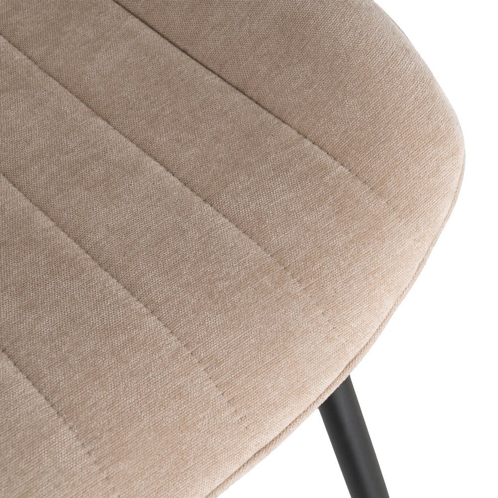Pack de 4 Sillas Beige Tejido-Metal estilo Contract 50 x 60 x 85 cm - Imagen 9