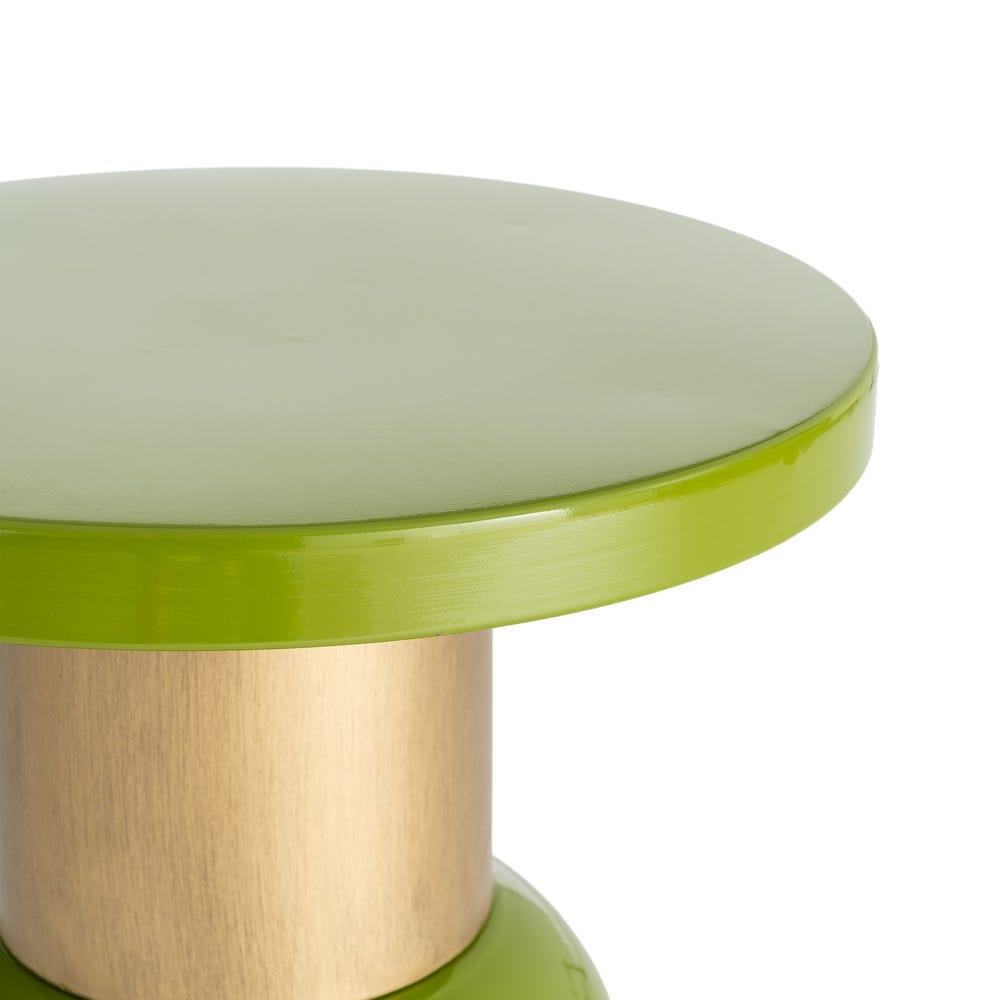 Mesa Auxiliar Verde de Metal para Salón Contemporáneo 40 x 40 x 43,5 cm - Imagen 2