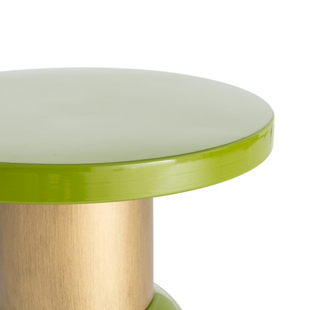 Mesa Auxiliar Verde Alta de Metal para Salón de Diseño 51 x 51 x 52 cm - Imagen 2