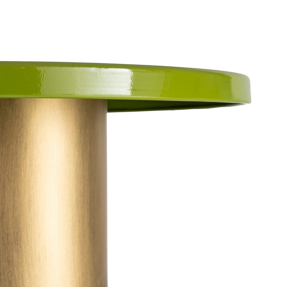 Mesa Auxiliar Verde Alta de Metal para Salón de Diseño 51 x 51 x 52 cm - Imagen 3