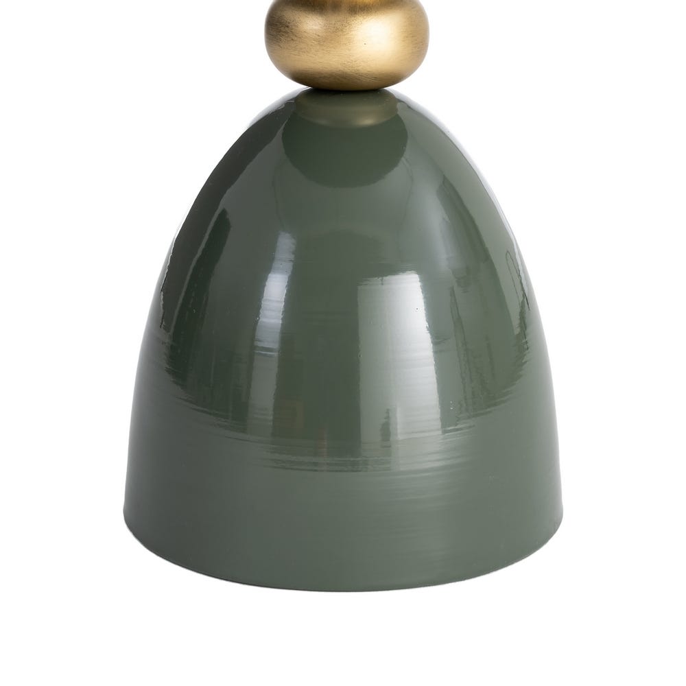 Mesa Auxiliar Verde de Metal para Salón Elegante 40 x 40 x 47 cm - Imagen 5